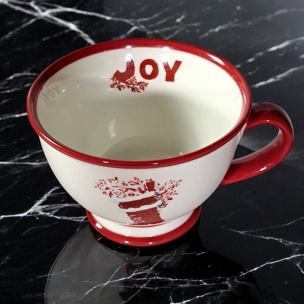 Starbucks Holiday 2007‎ Joy Stocking Footed Mug Cup Coffee Tea Christmas - Picture 2 of 10